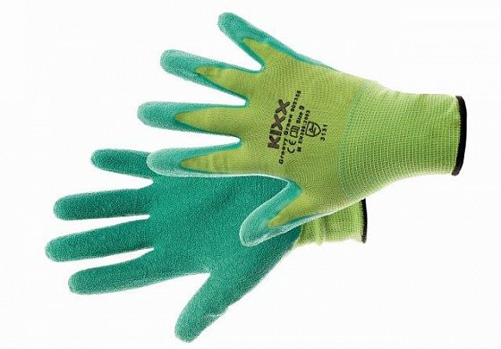 CERVA - GROOVY GREEN rukavice nylon. latex. zelená - velikost 8